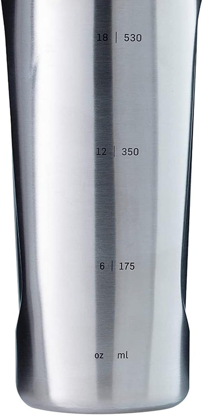 Radian Shaker Cup Insulated Stainless Steel Water Bottle with Wire Whisk, 26-Ounce, Matte Arctic Blue